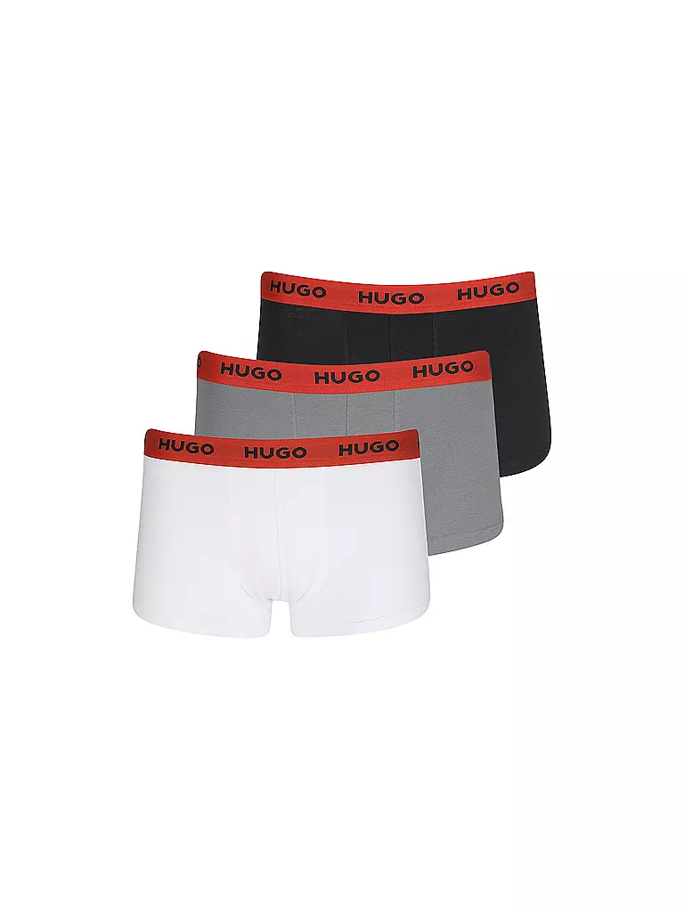 HUGO | Pantaloni confezione da 3 nero grigio bianco | Bianco