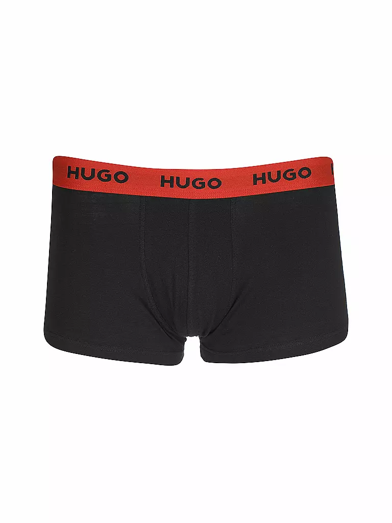 HUGO | Pantaloni confezione da 3 nero rosso | Nero