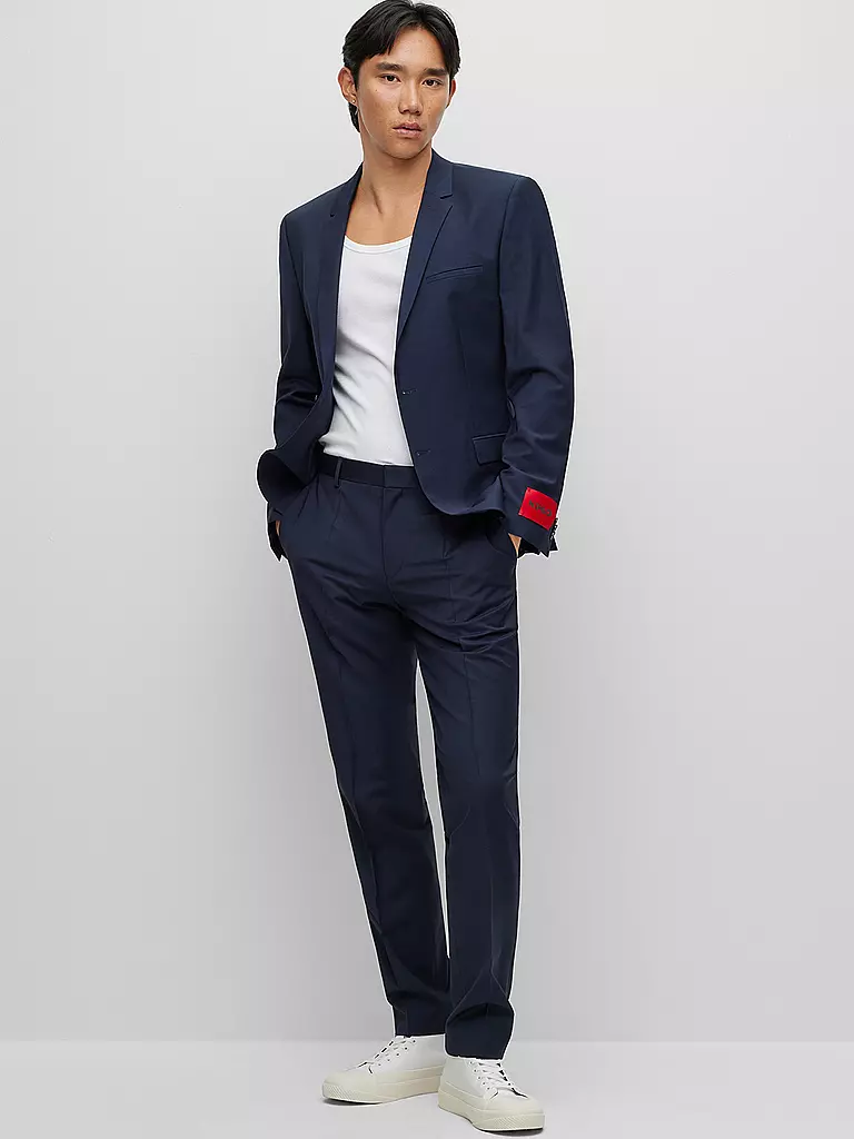 HUGO | Pantaloni da abito slim fit GENTLIN | Blu
