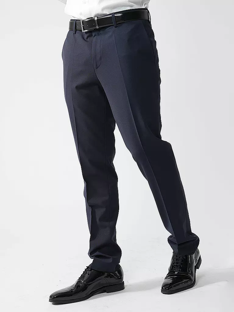 HUGO | Pantaloni da abito slim fit | Blu scuro