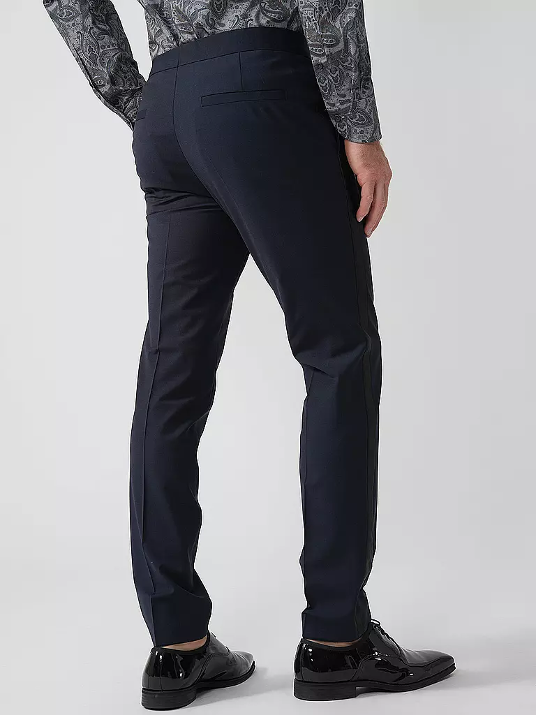HUGO | Pantaloni da abito smoking slim fit HESTEN224E1X | Blu