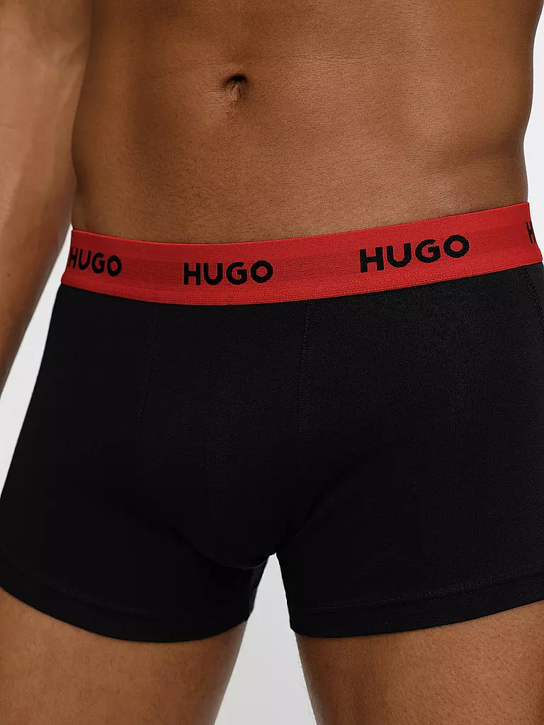 HUGO | Pants confezione da 3 nero oliva rosso | 