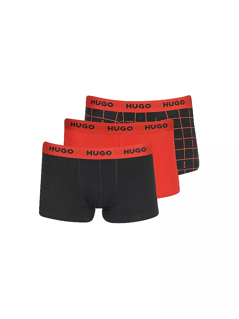 HUGO | Pants confezione da 3 nero rosso | Nero