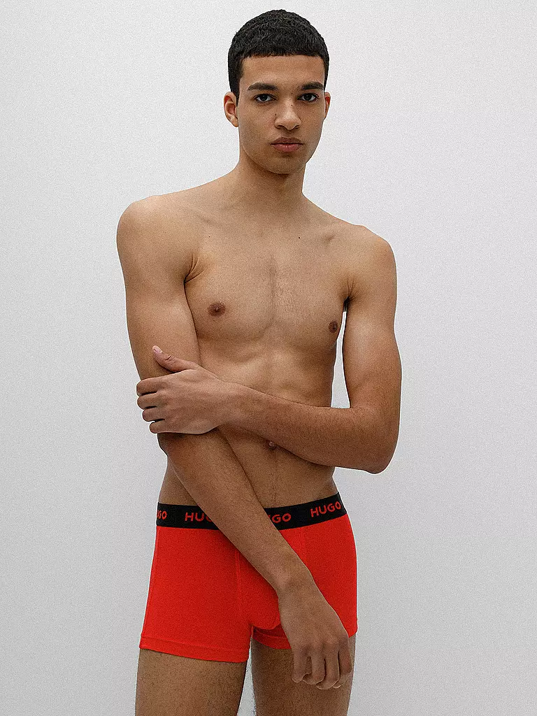 HUGO | Pants confezione da 3 nero rosso | Nero