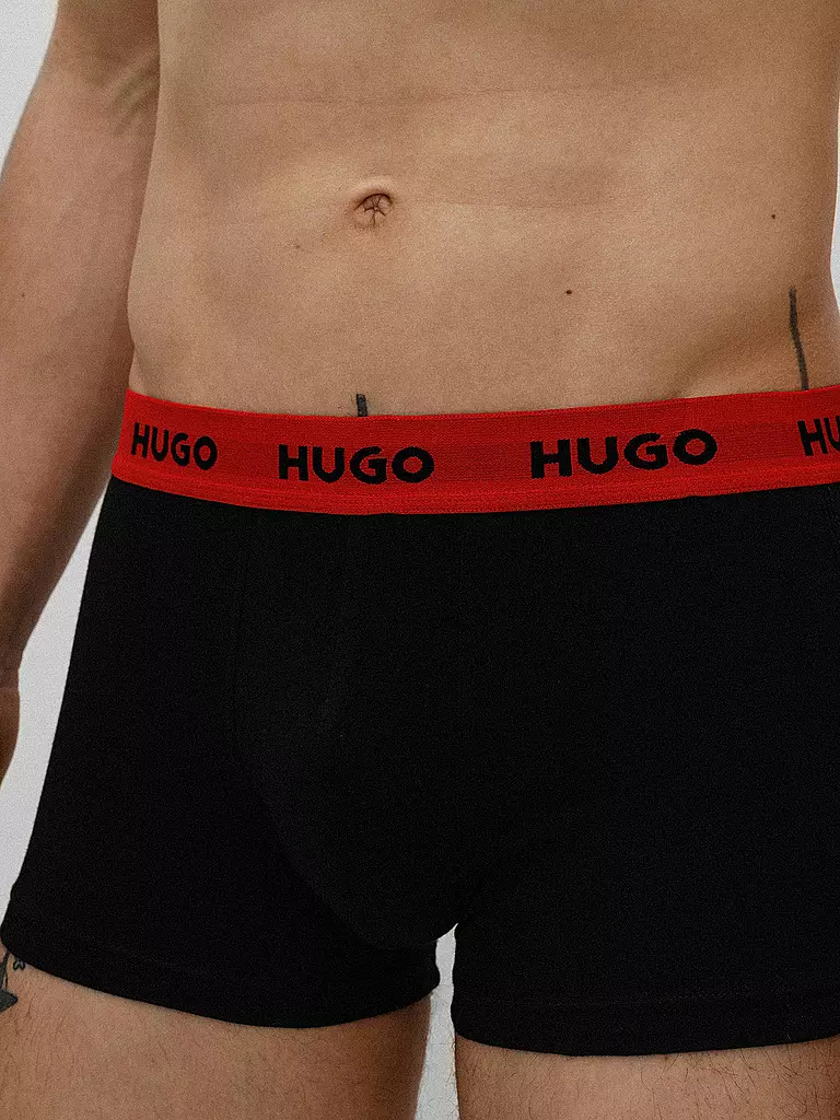 HUGO | Pants confezione da 3 nero rosso | 