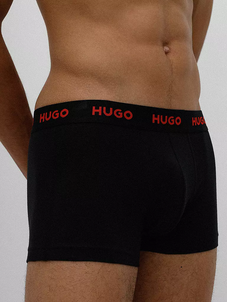 HUGO | Pants confezione da 3 nero rosso | Nero
