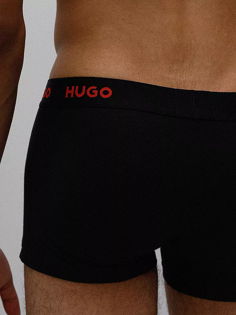 HUGO | Pants confezione da 3 nero rosso | Nero