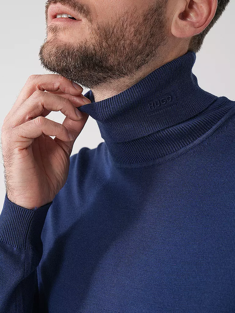 HUGO | Rollkragenpullover SAN THOMAS | Blu