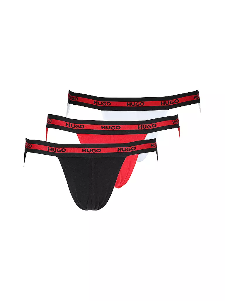 HUGO | Slip JOCKSTR confezione da 3 rosso acceso | Rosso