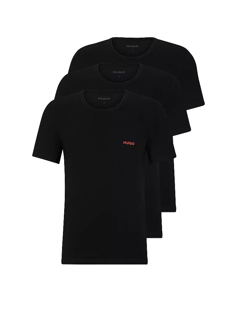 HUGO | T-shirt confezione da 3 nero | Nero