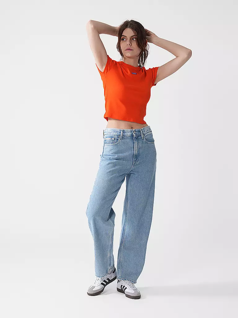 HUGO | T-shirt cropped fit | Arancione