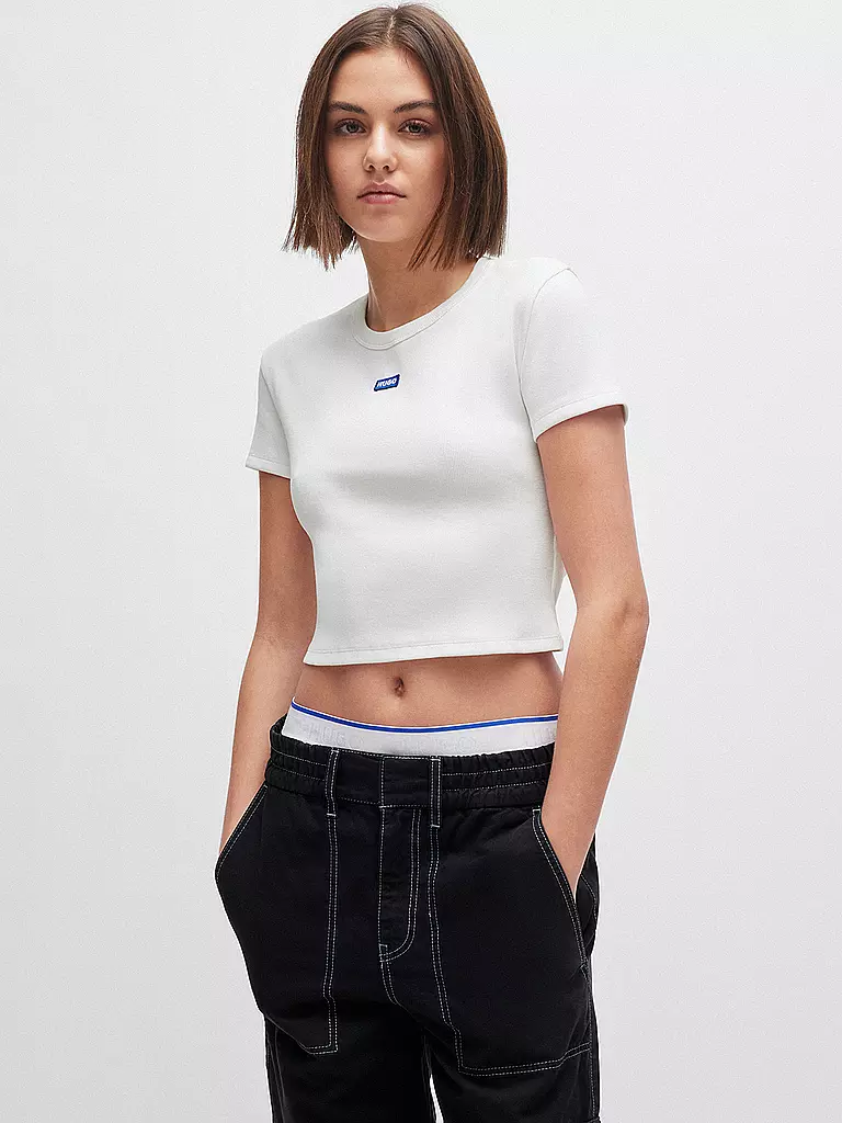 HUGO | T-Shirt Cropped Fit | Bianco