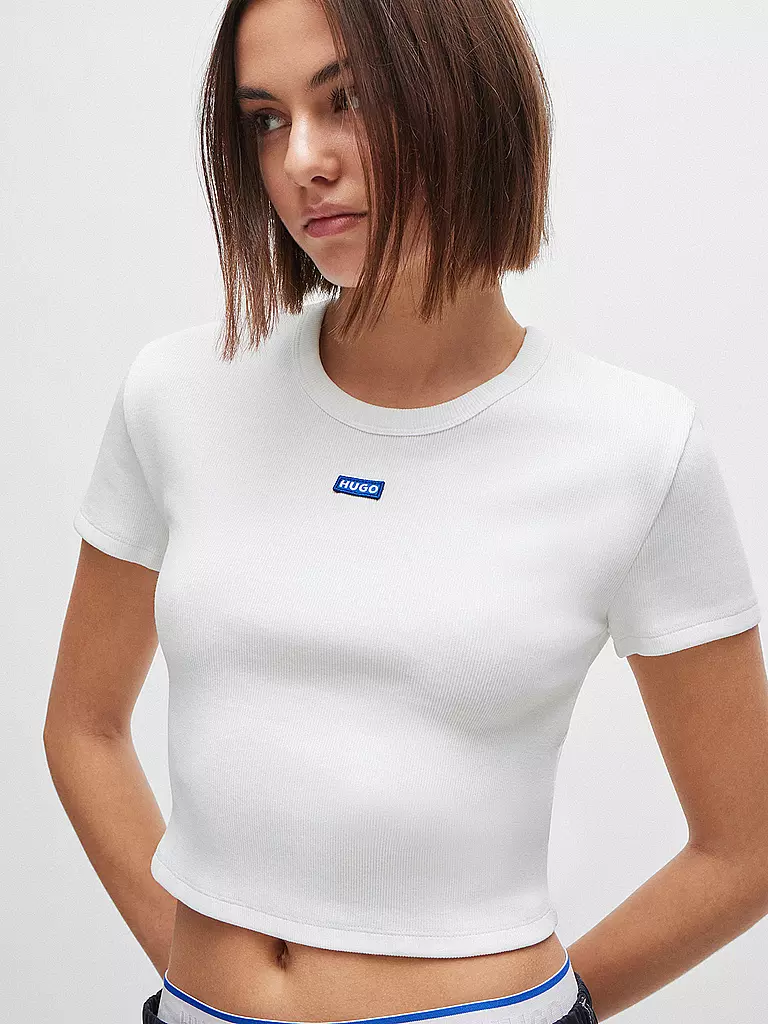 HUGO | T-Shirt Cropped Fit | Bianco