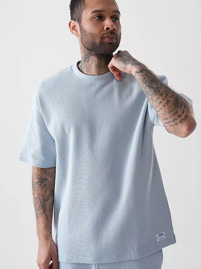 HUGO | T-shirt NUWAFFLE | Blu chiaro