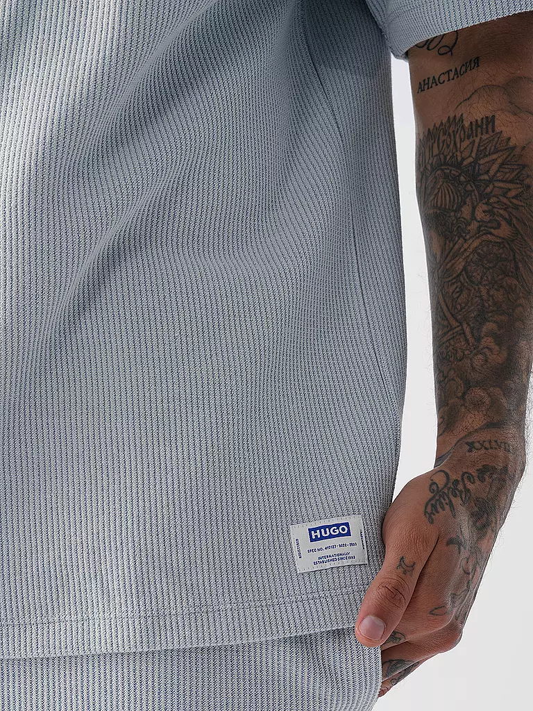 HUGO | T-shirt NUWAFFLE | Blu chiaro