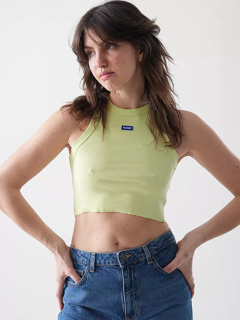 HUGO | Top Cropped Fit  | Verde chiaro