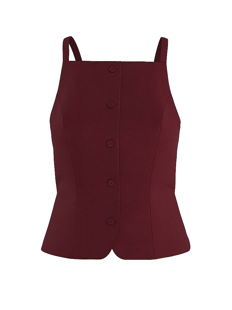 Gilet HDPETAL rosso scuro M