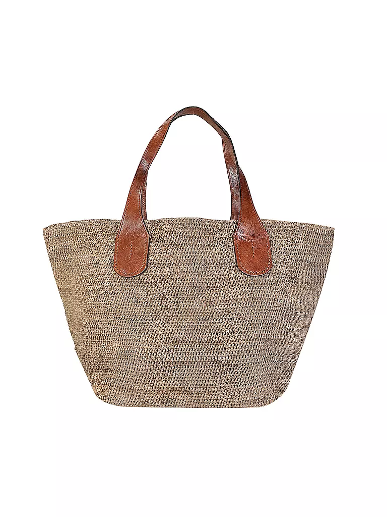 IBELIV | Borsa di paglia - Shopper TOKYO II | Marrone