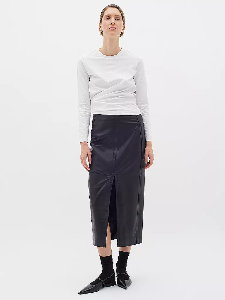 IN WEAR | Gonna in pelle KAMAIW | Nero