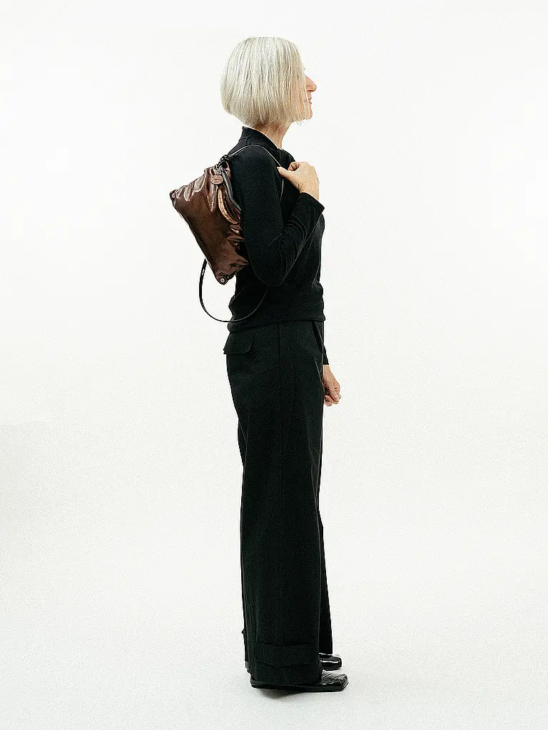 INA KENT | Ledertasche - Umhängetasche MOONLIT ed.1 | Marrone