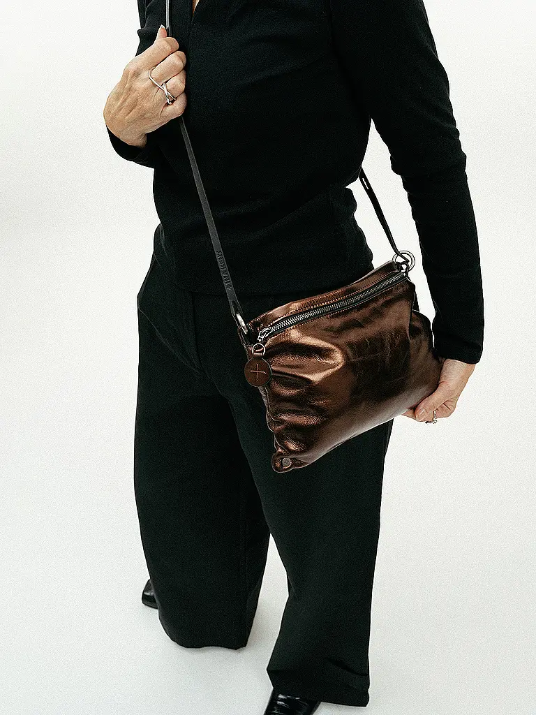 INA KENT | Ledertasche - Umhängetasche MOONLIT ed.1 | Marrone