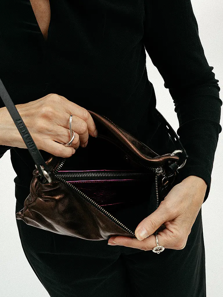 INA KENT | Ledertasche - Umhängetasche MOONLIT ed.1 | Marrone