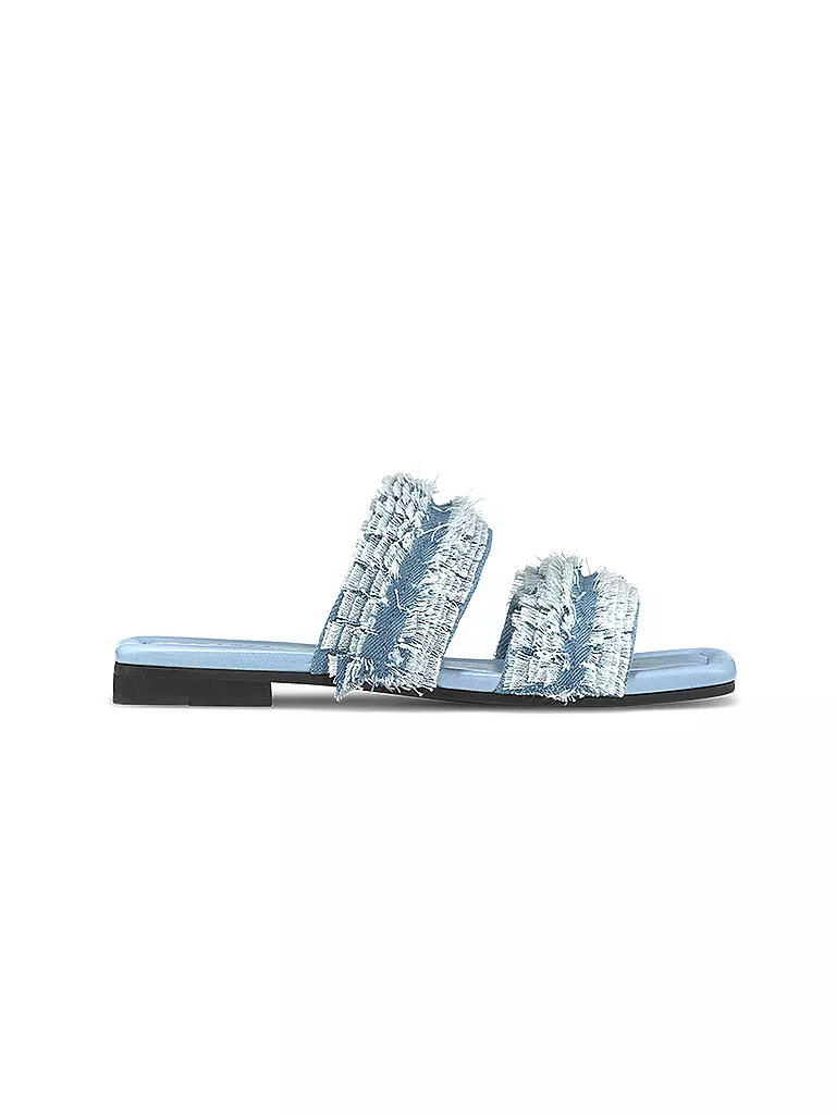 INUIKII | Pantoletten FRINGES JEANS | Blu chiaro