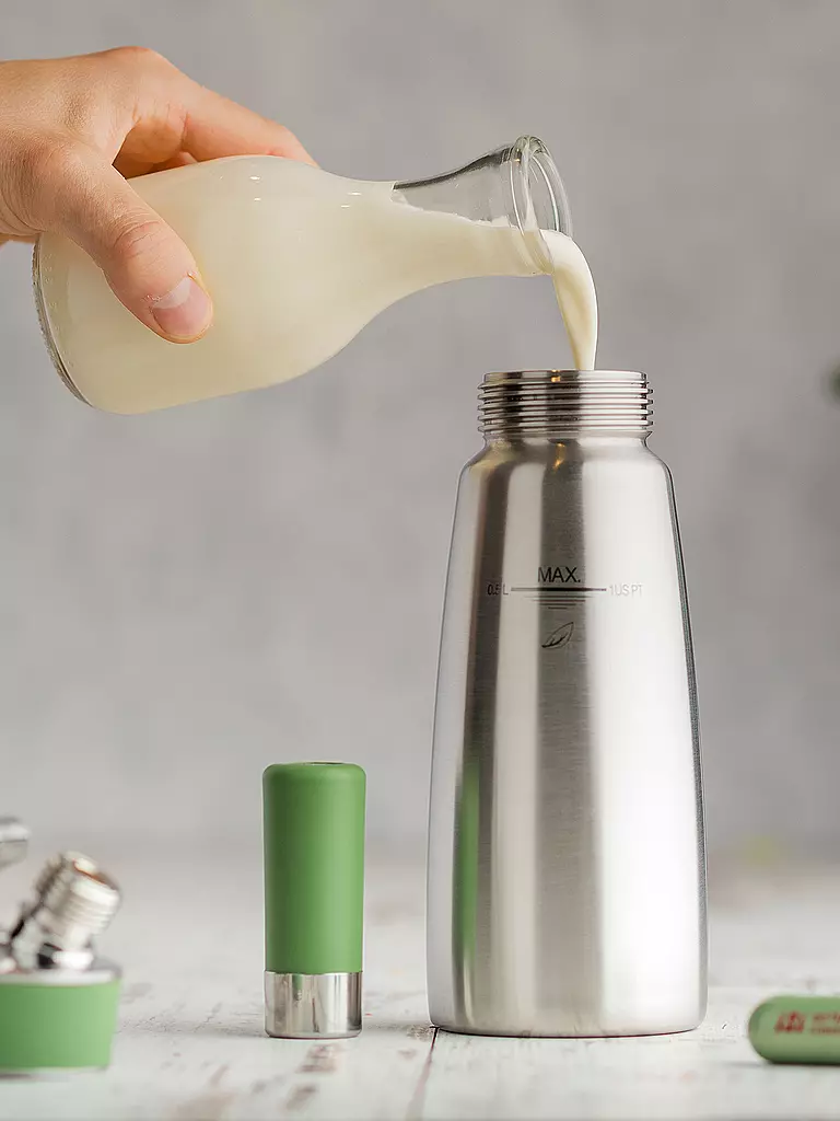 ISI | Montapanna GREEN WHIP ECO 0,5l Acciaio Inox / Verde | 
