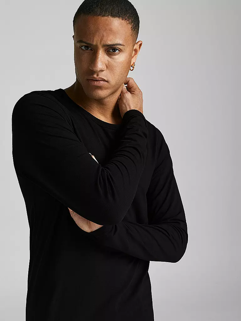 JACK & JONES | Basic Langarmshirt | Nero
