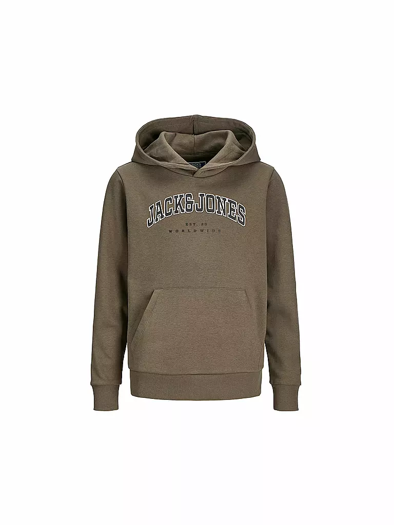 JACK & JONES | Felpa con cappuccio da ragazzo - Hoodie JJECALEB | Marrone