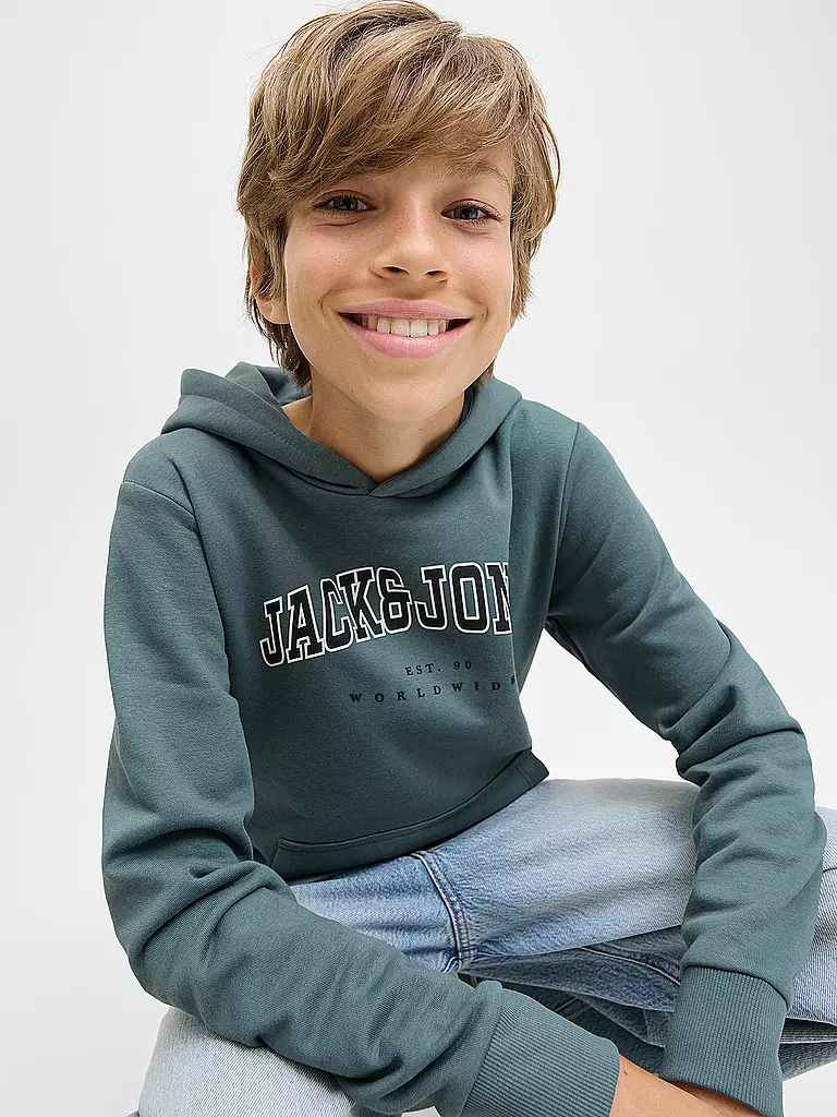 JACK & JONES | Felpa con cappuccio da ragazzo - Hoodie JJECALEB | 