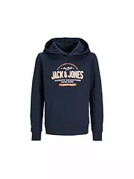 JACK & JONES | Felpa con cappuccio da ragazzo - Hoodie JJELOGO | Blu scuro