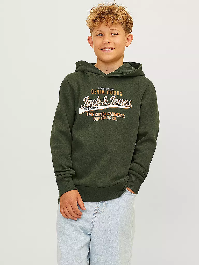 JACK & JONES | Felpa con cappuccio da ragazzo - Hoodie JJELOGO | 