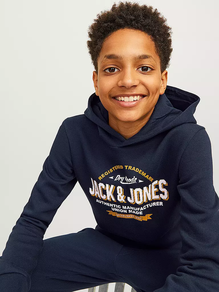 JACK & JONES | Felpa con cappuccio da ragazzo - Hoodie JJELOGO | 