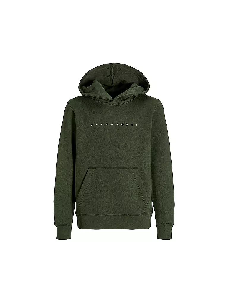 JACK & JONES | Felpa con cappuccio da ragazzo - Hoodie JJESTAR JJ | Verde scuro