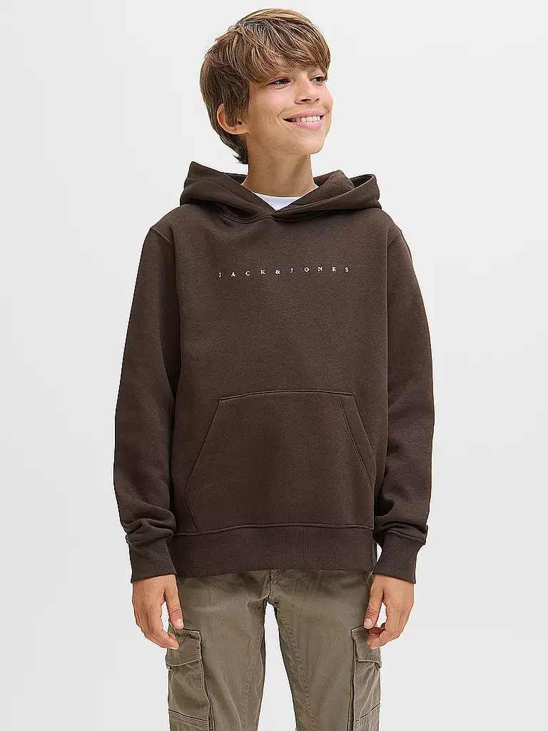 JACK & JONES | Felpa con cappuccio da ragazzo - Hoodie JJESTAR JJ | Marrone
