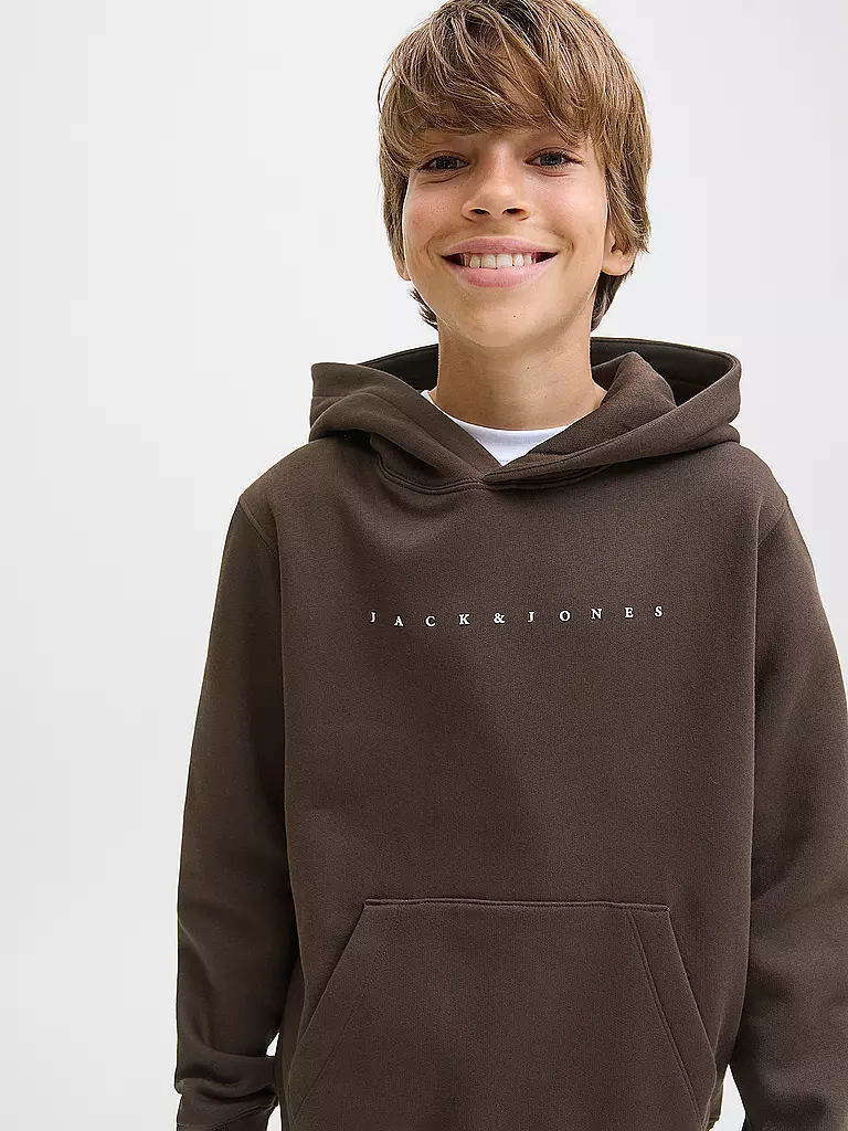 JACK & JONES | Felpa con cappuccio da ragazzo - Hoodie JJESTAR JJ | Marrone