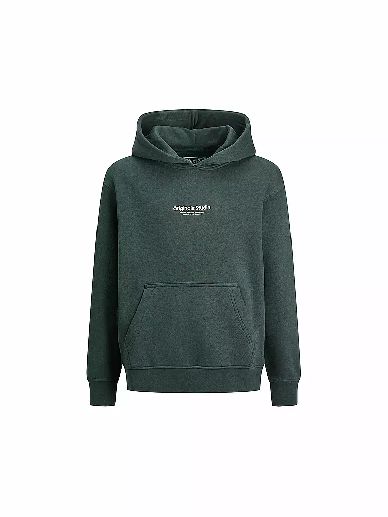 JACK & JONES | Felpa con cappuccio da ragazzo - Hoodie JORVESTERBRO | Verde scuro
