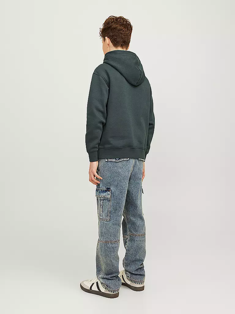 JACK & JONES | Felpa con cappuccio da ragazzo - Hoodie JORVESTERBRO | Verde scuro