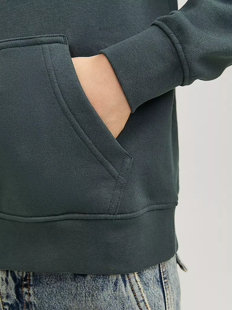JACK & JONES | Felpa con cappuccio da ragazzo - Hoodie JORVESTERBRO | Verde scuro