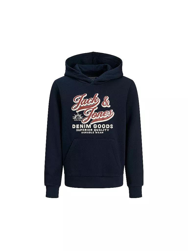 JACK & JONES | Felpa con cappuccio da ragazzo JJELOGO | Blu scuro