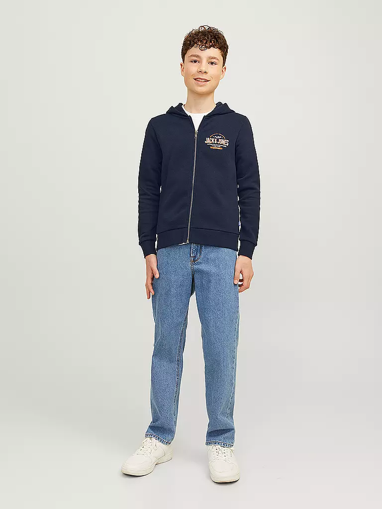 JACK & JONES | Felpa con cappuccio da ragazzo JJELOGO | Blu scuro