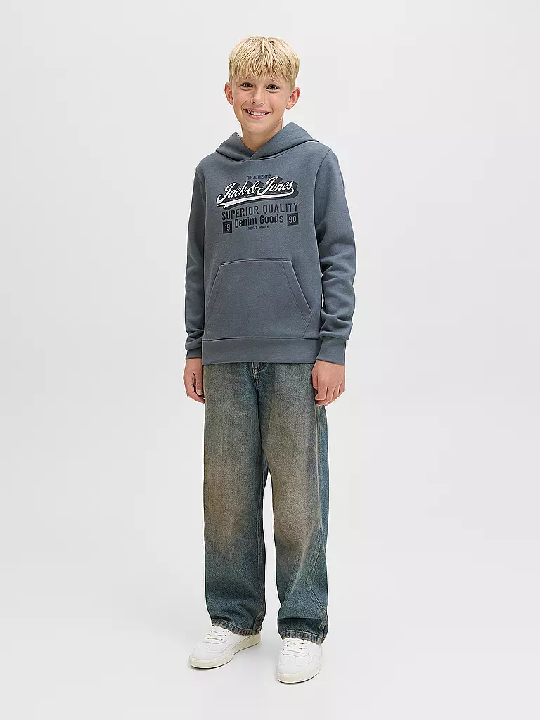 JACK & JONES | Felpa con cappuccio da ragazzo JJELOGO | Blu