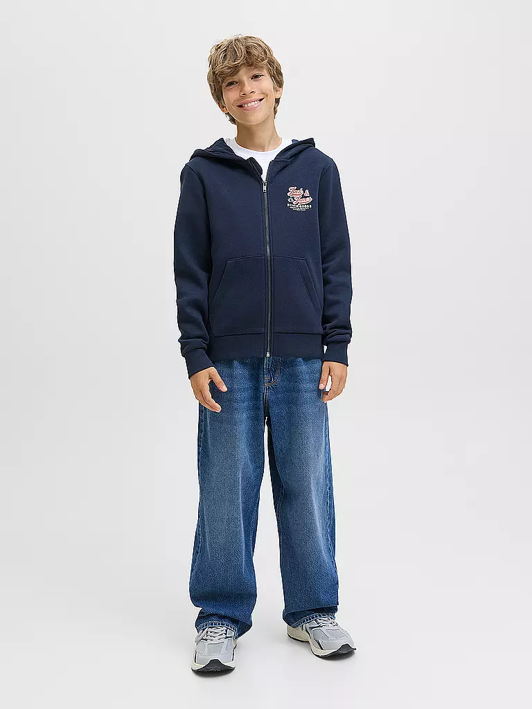 JACK & JONES | Felpa con cappuccio da ragazzo JJELOGO | Blu scuro