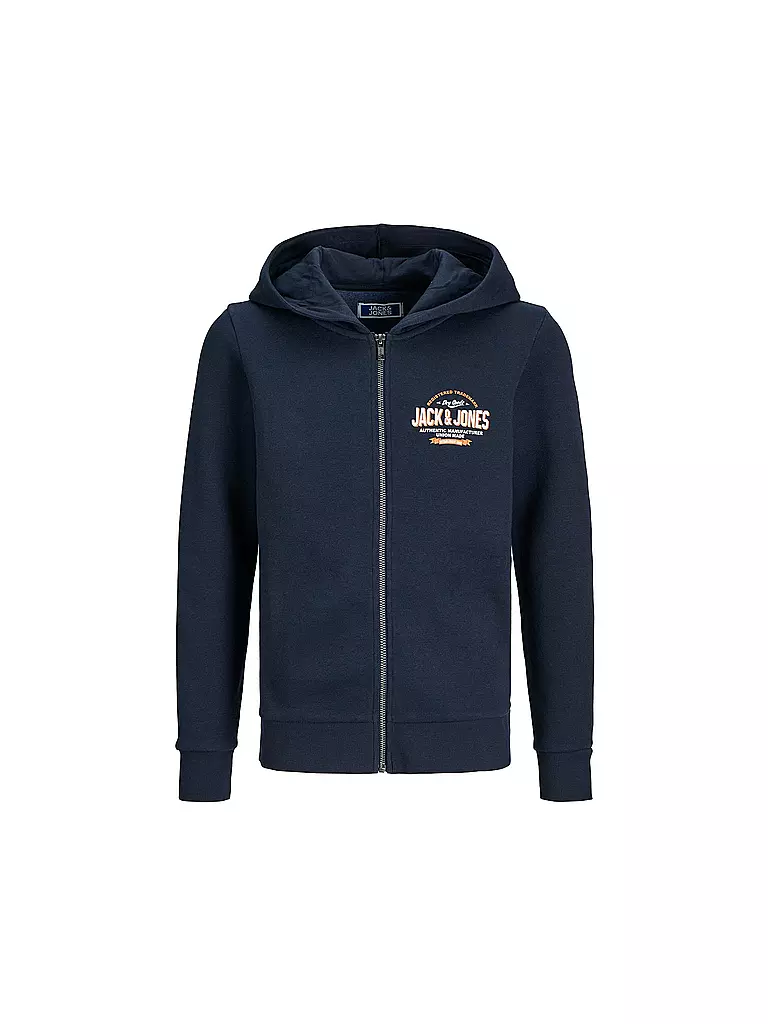 JACK & JONES | Felpa con zip da ragazzo | Blu scuro