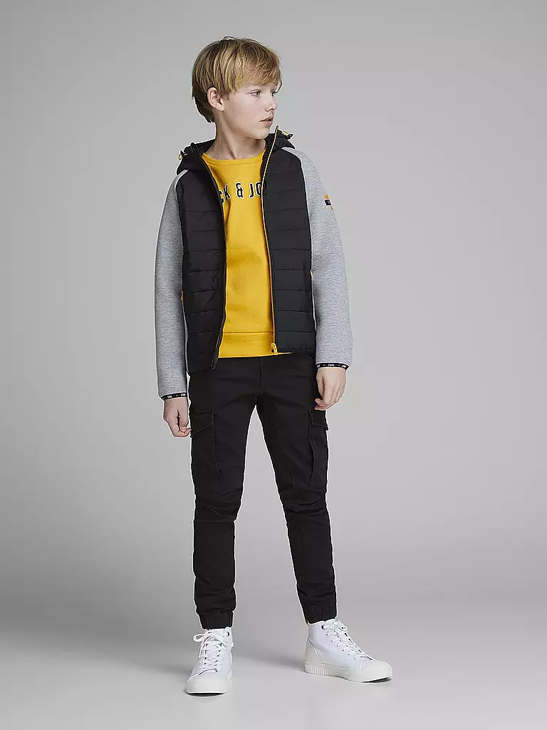 JACK & JONES | Jungen Cargohose Slim Fi  JPSTPAUL  | Nero