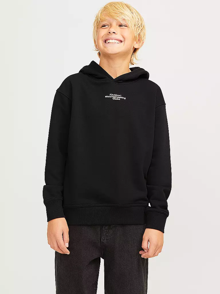 JACK & JONES | Jungen Kapuzensweater - Hoodie JCOALPHA MOUNTAIN | Nero