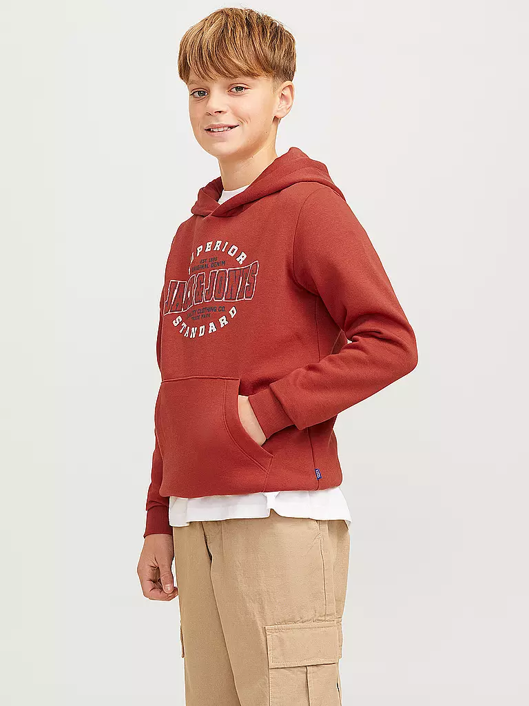 JACK & JONES | Jungen Kapuzensweater - Hoodie JJELOGO | Rosso