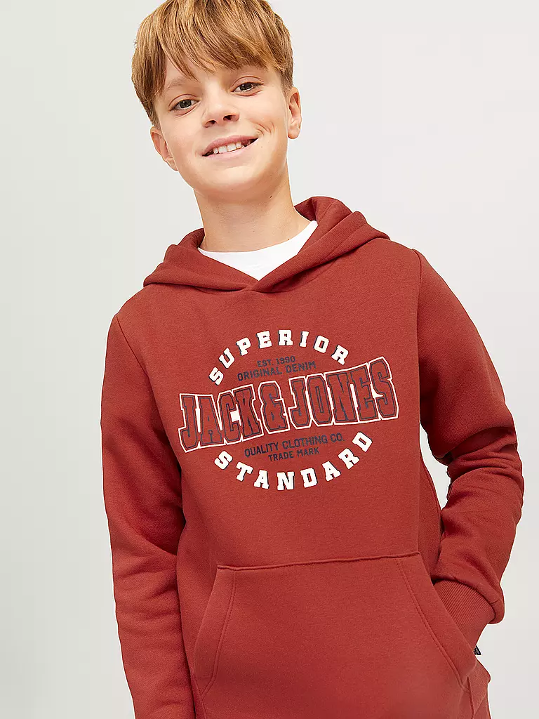 JACK & JONES | Jungen Kapuzensweater - Hoodie JJELOGO | Rosso