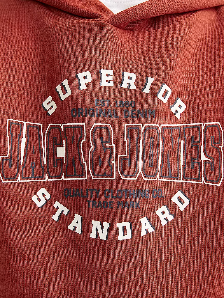 JACK & JONES | Jungen Kapuzensweater - Hoodie JJELOGO | Rosso